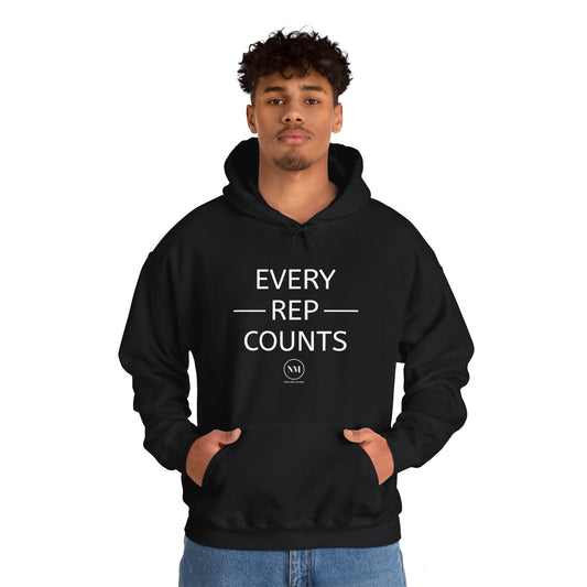 Every Rep Counts Hoodie: Non Labelled Man Performance Sweatshirt