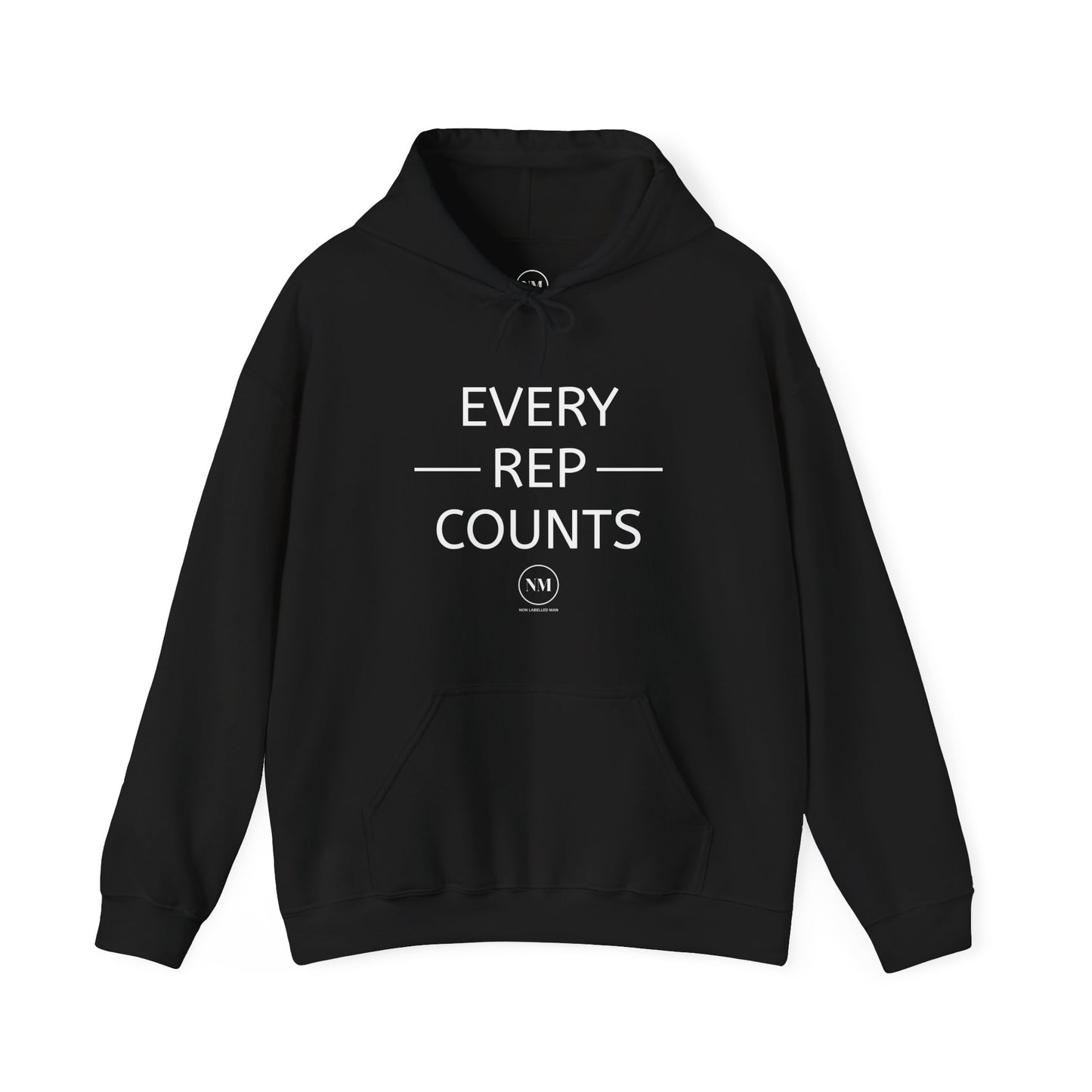 Every Rep Counts Hoodie: Non Labelled Man Performance Sweatshirt