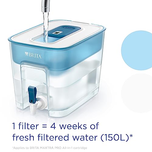 BRITA Flow XXL Water Filter Tank (8.2 Litre ) with 1x MAXTRA PRO All-in-1 cartridge - fridge-fitting dispenser for families and offices - now in sustainable Smart Box packaging