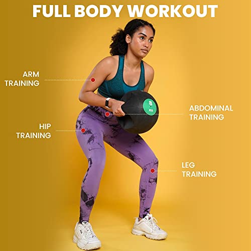 NORDFIT Medicine Balls with Handles – 4kg, 5kg, 6kg, 8kg and 10kg Medicine Ball – Anti-Slip Surface – Low Bounce – Fitness and Home Gym Equipment (3)