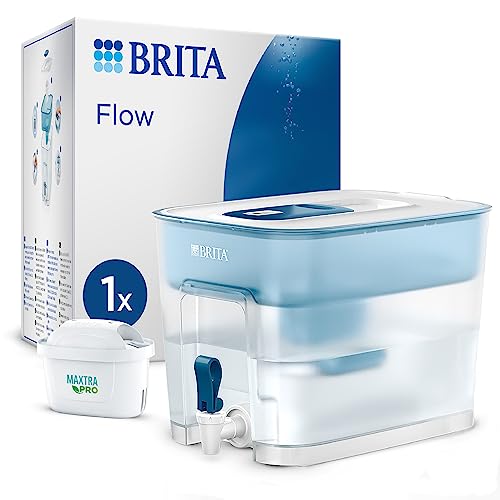 BRITA Flow XXL Water Filter Tank (8.2 Litre ) with 1x MAXTRA PRO All-in-1 cartridge - fridge-fitting dispenser for families and offices - now in sustainable Smart Box packaging