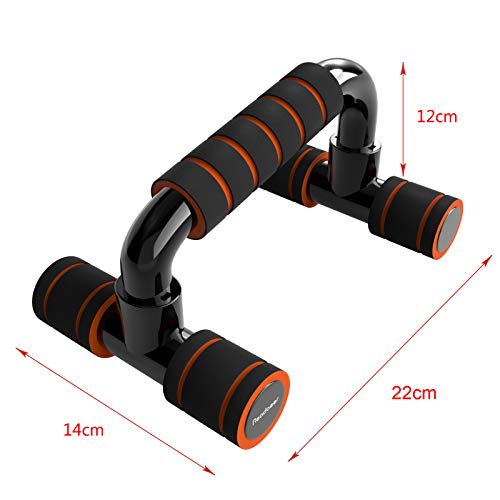 READAEER Pushup Bars Stands Handles Set for Men and Women Workout (Orange)