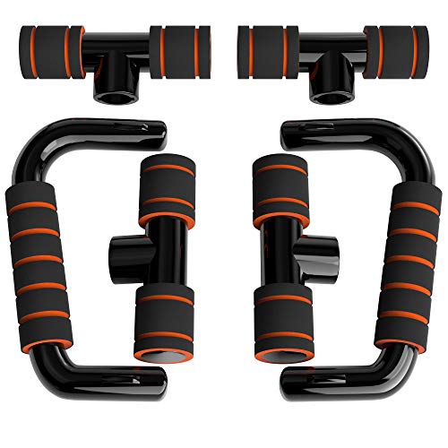 READAEER Pushup Bars Stands Handles Set for Men and Women Workout (Orange)