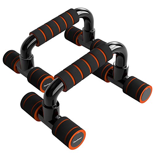 READAEER Pushup Bars Stands Handles Set for Men and Women Workout (Orange)