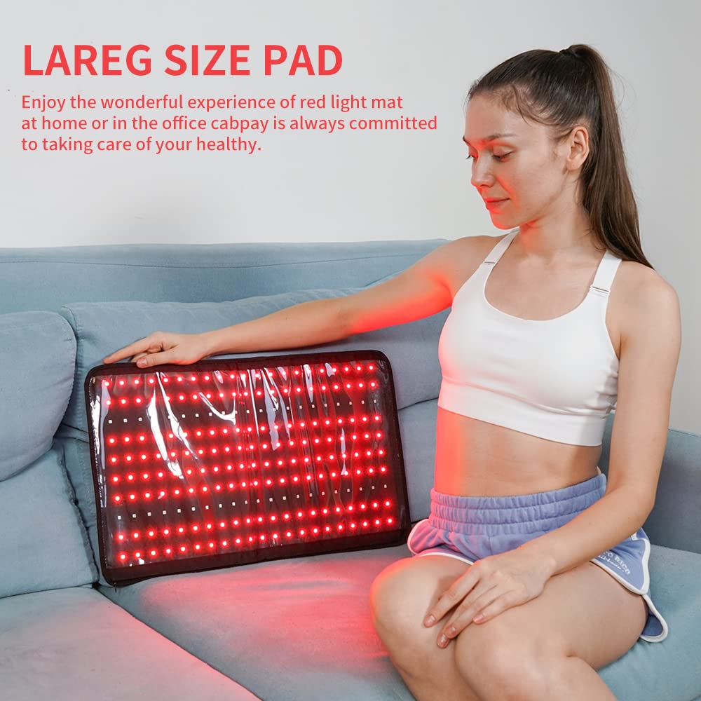 cabpay Red Light Mat Device Near Infrared Light Blanket 210pcs LEDs Light Pad for Full Body