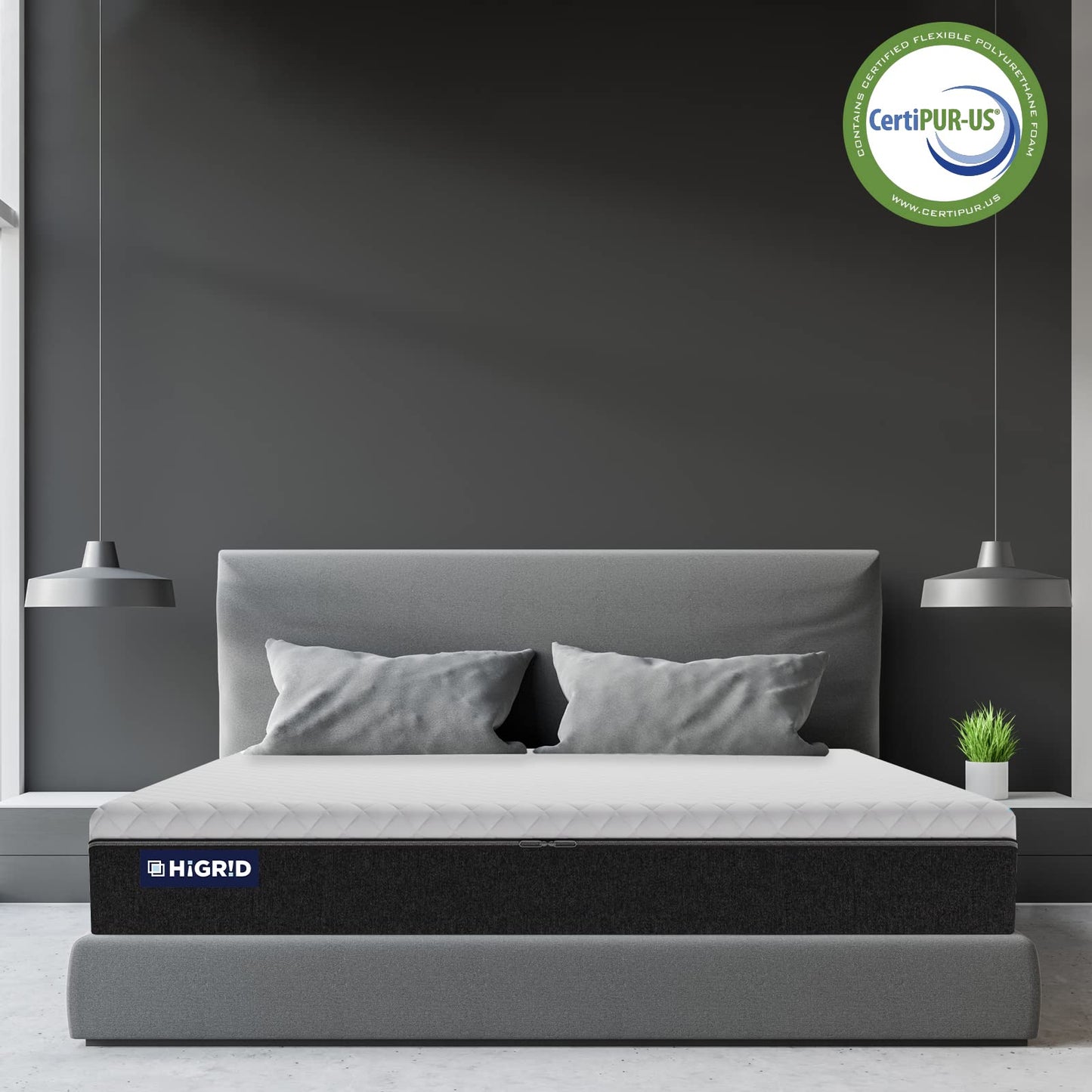 HiGRID Premium Hybrid Single Mattress with Japanese Patented SmartGRID Technology-Medium Firm, Pocket Sprung, Pressure Relieving, 200 Nights Trial (90x190x25,3ft)